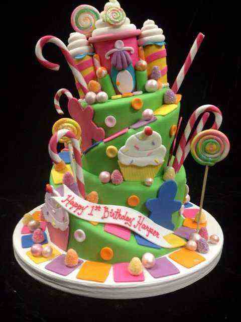 For 1Year Olds Candyland birthday cake pictures