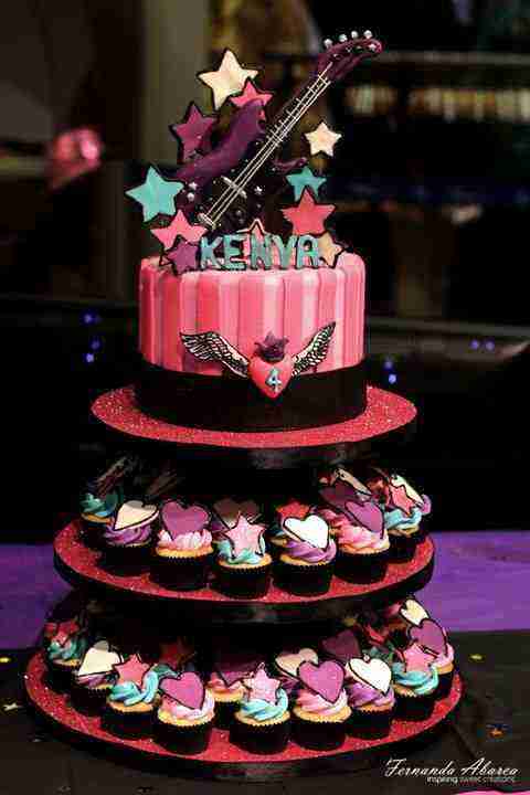 Rockstar Inspired birthday cake pictures