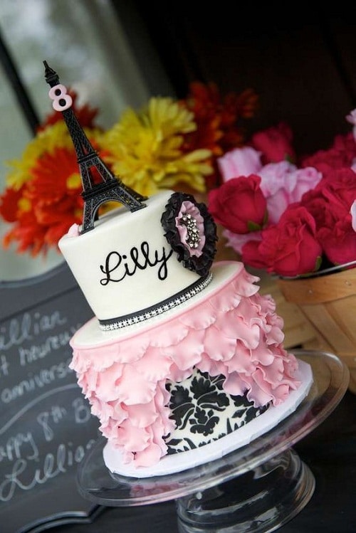 Elegant Paris Birthday Cake Images