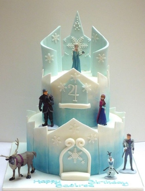 Elsa Castle Frozen Birthday Cake