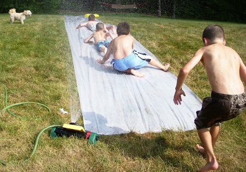 DIY Messy Party Game for Children Slip and Slide