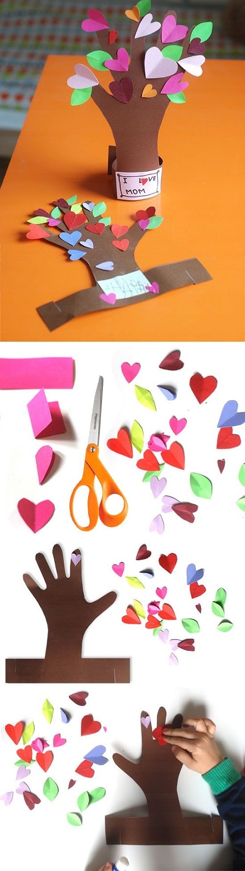 Paper Tree with Hearts DIY Projects