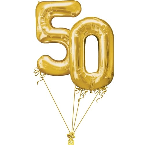 Golden Balloons 50th Birthday Ideas