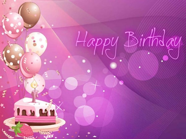 Happy Birthday Cake And Balloons