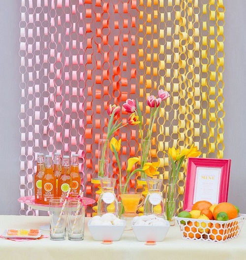 Birthday Paper Ring Curtains DIY Ideas