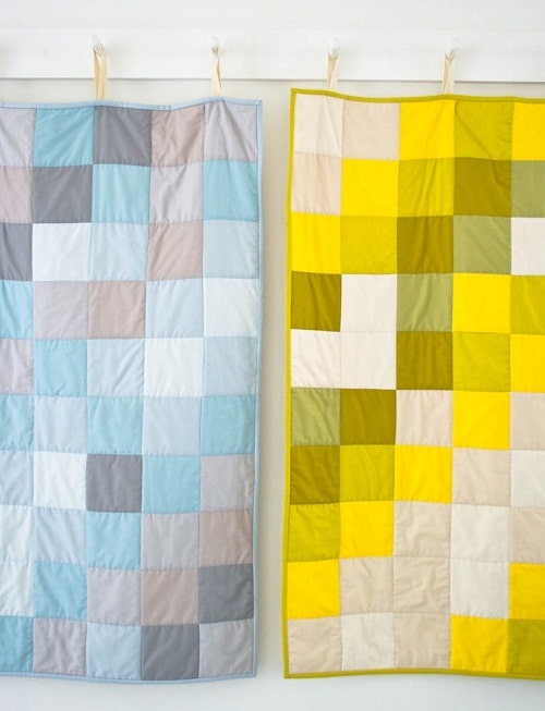 Blue and Yellow Patchwork