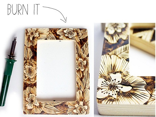 Sculpted Wood Photo Frame