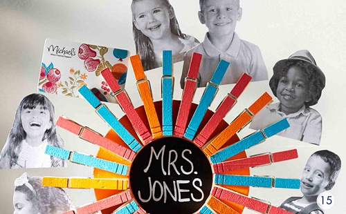 DIY Clothespin Wreath Picture Frame
