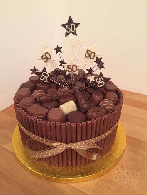 Chocolate Cigarello 50th Birthday Cakes for Her