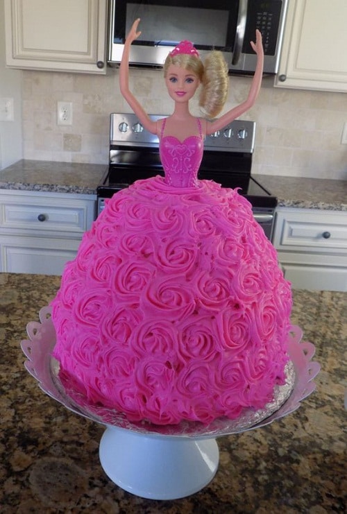 Pink Barbie Birthday Cakes for Girls