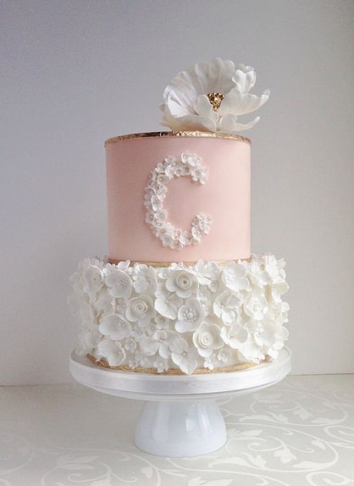 White Flower Birthday Cakes for Girls