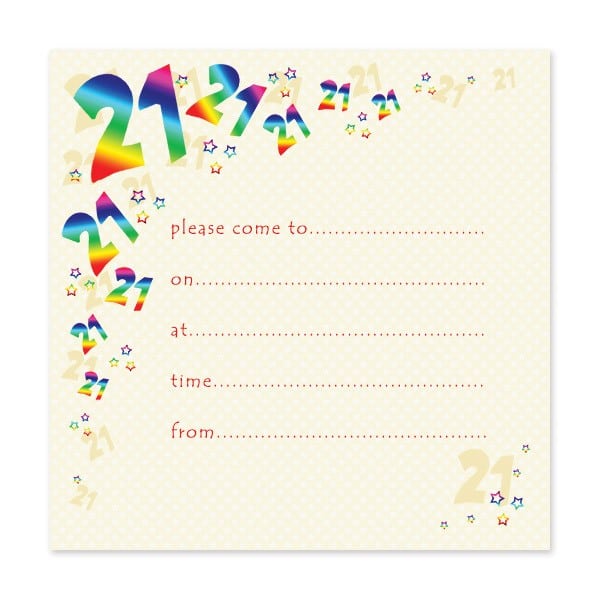 21St Birthday Invitations Templates