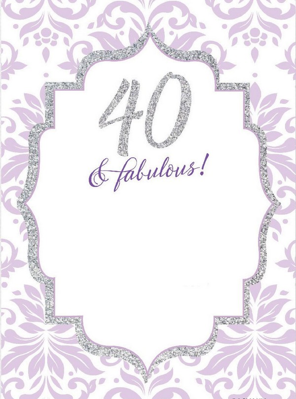 40Th Birthday Invitations For Her