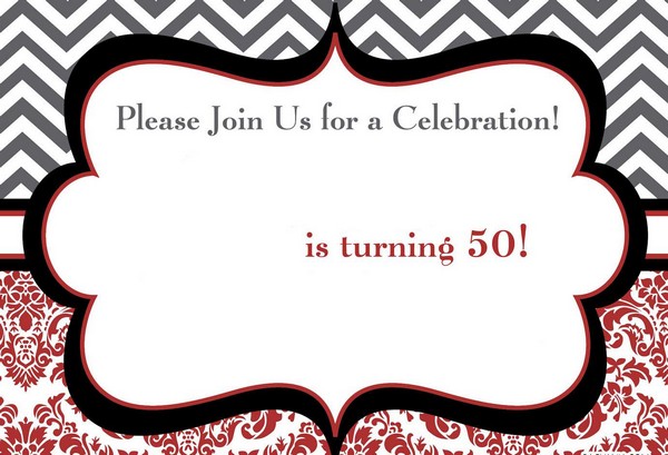 50Th Birthday Invitations For Her