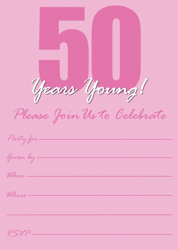 50Th Birthday Invitations Templates Free