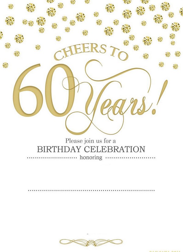 60Th Birthday Invitations Male