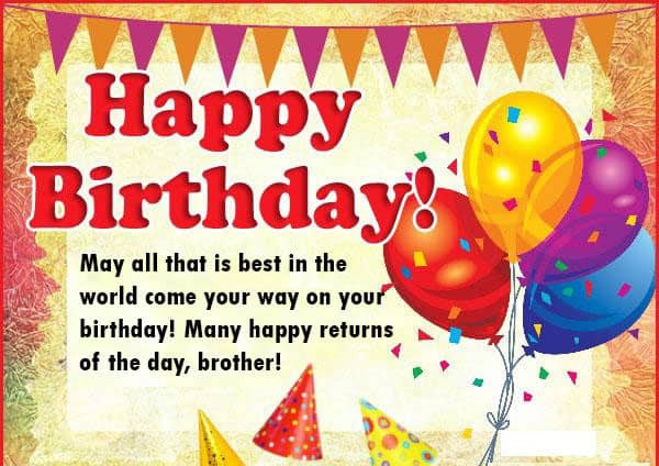Birthday Wishes For Brother In Quotes