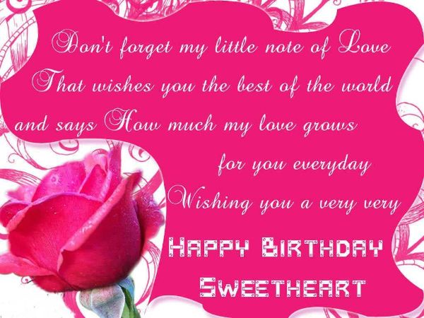Example Birthday Wishes For Lover