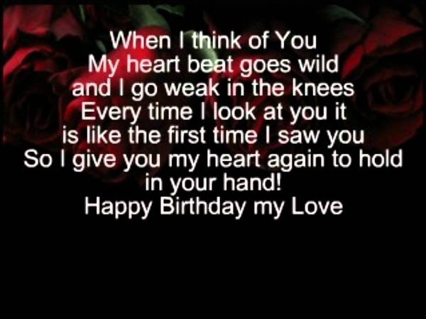 Happy Birthday Romantic Wishes For Lover