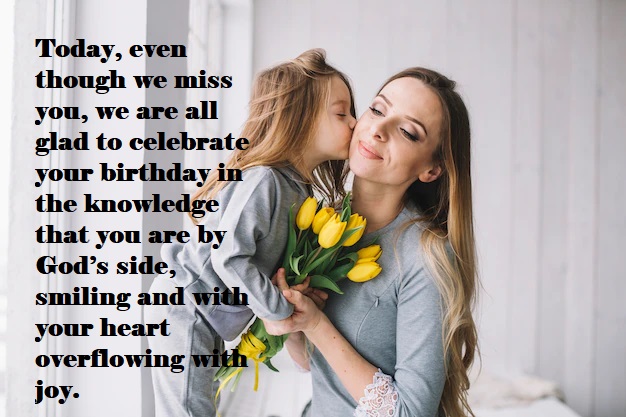 birthday greeting for mother who is in heaven