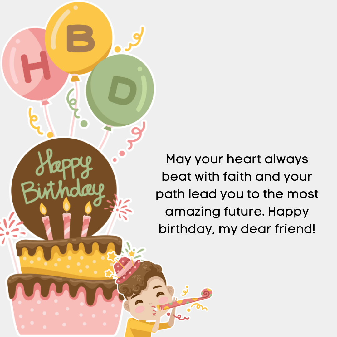 clip art birthday design and wishing about having an amazing future for a friend