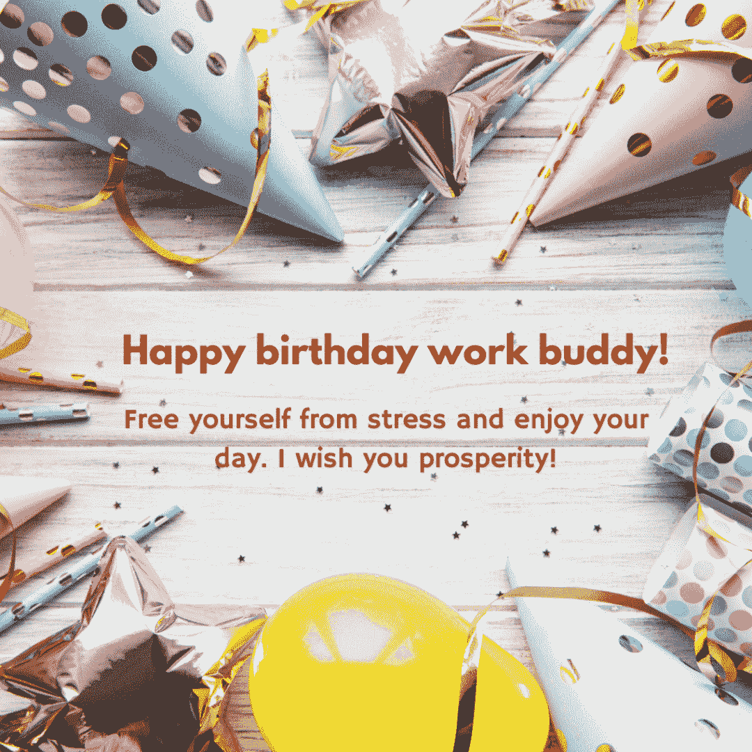 Simple birthday wish template for workmate.