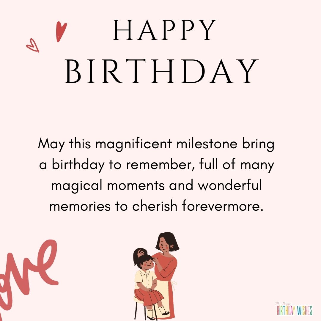 mother daughter birthday card with sweet birthday greeting