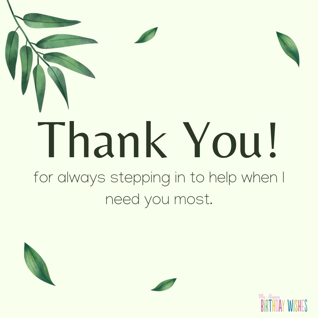 birthday thank you card with for someone