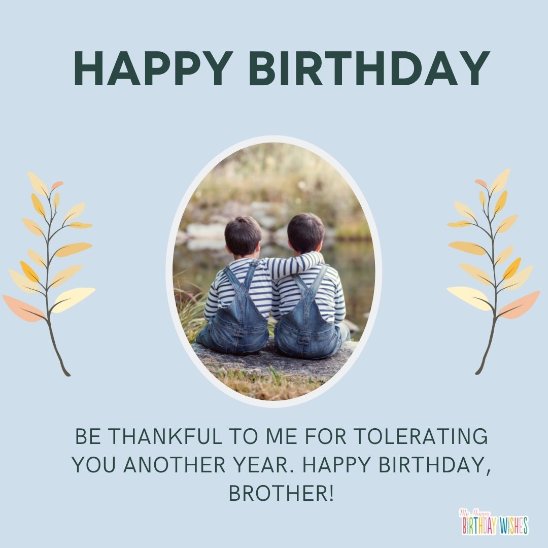 cute and simple birthday card for brother with birthday greetings