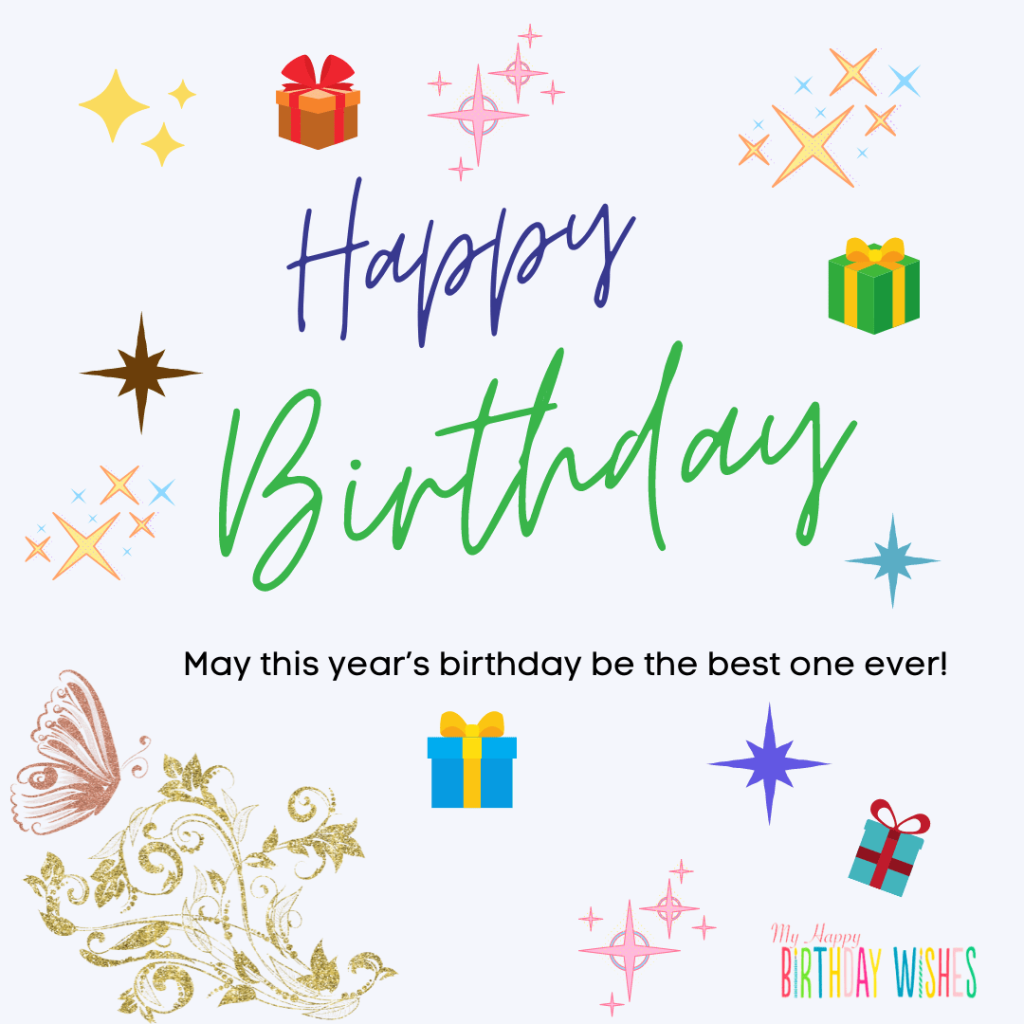 birthday wish and birthday greet card
