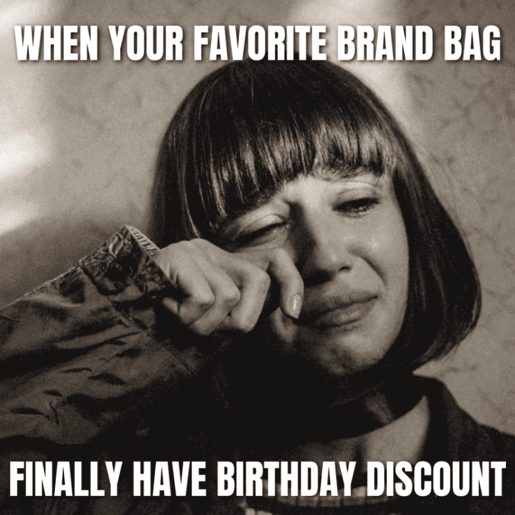 meme about birthday discount