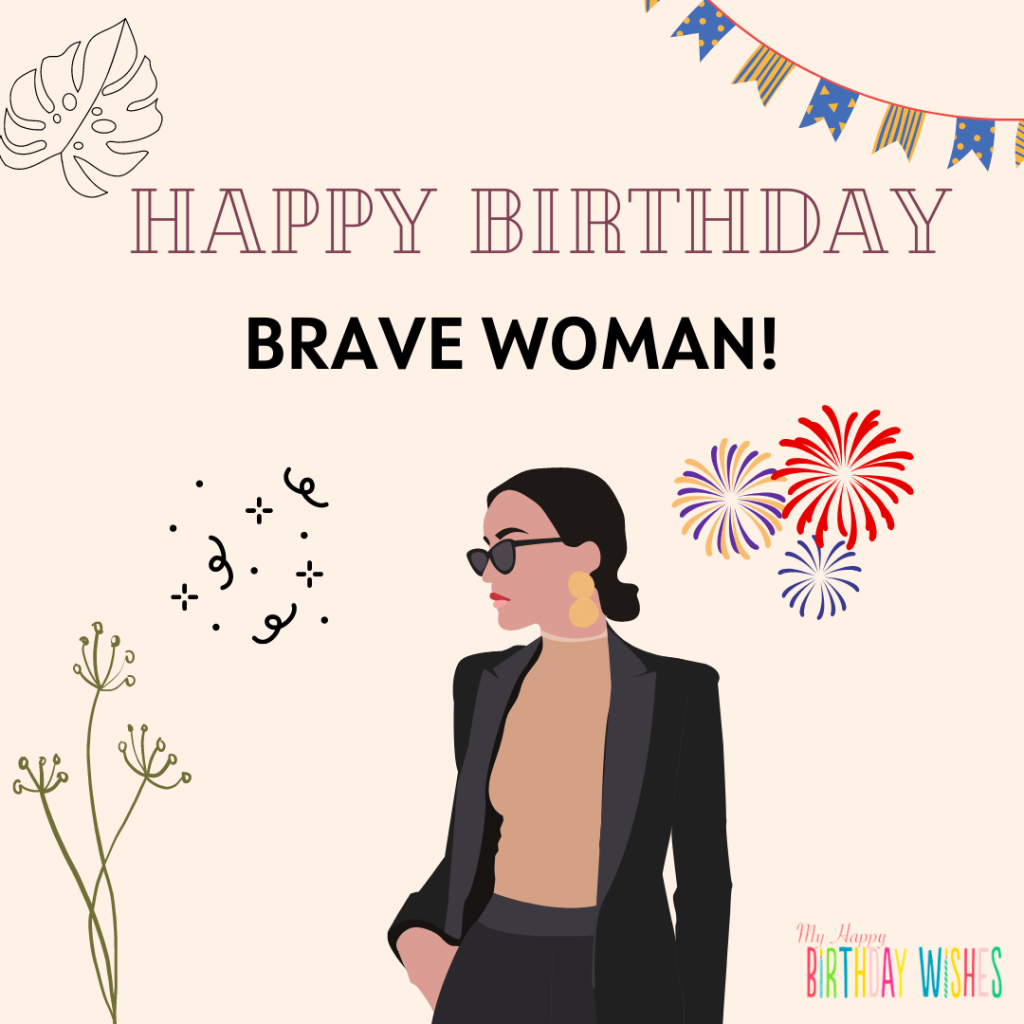 card for a brave woman