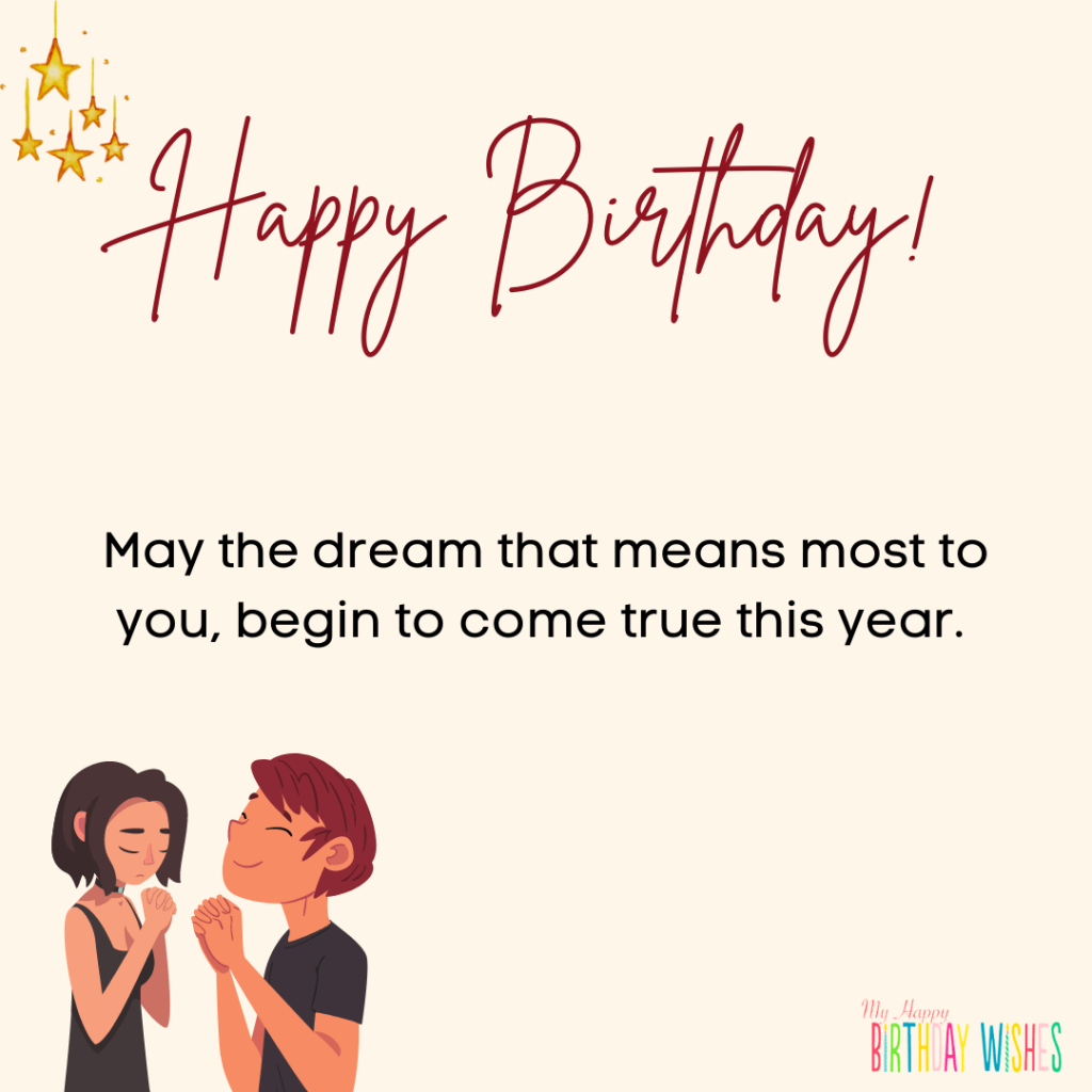 birthday wish about fulfilling dreams