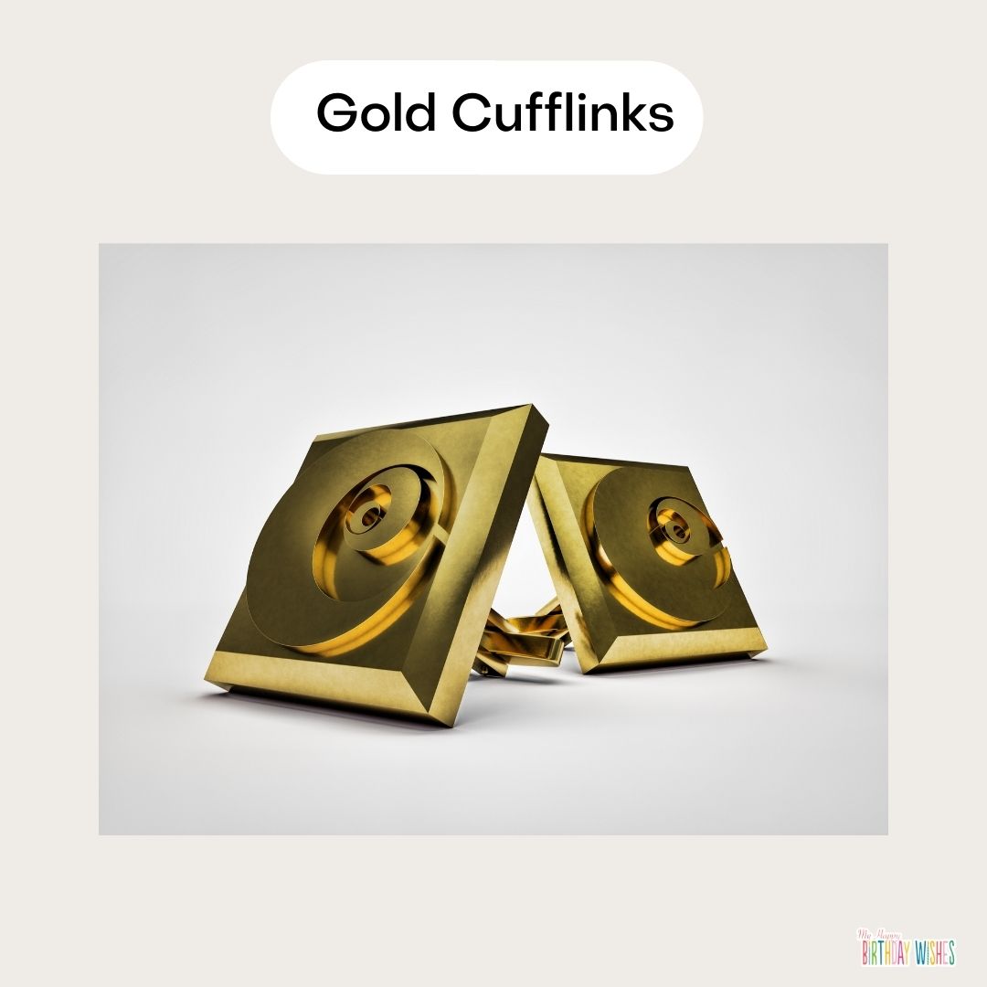 gold cufflinks birthday gift for 50th birthday
