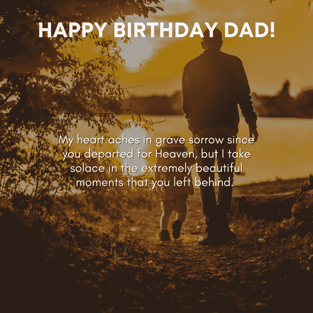 birthday greeting for dad who is now in heaven