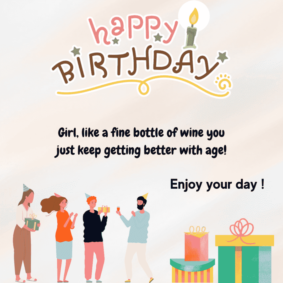 birthday greeting with minimalist design for a friend