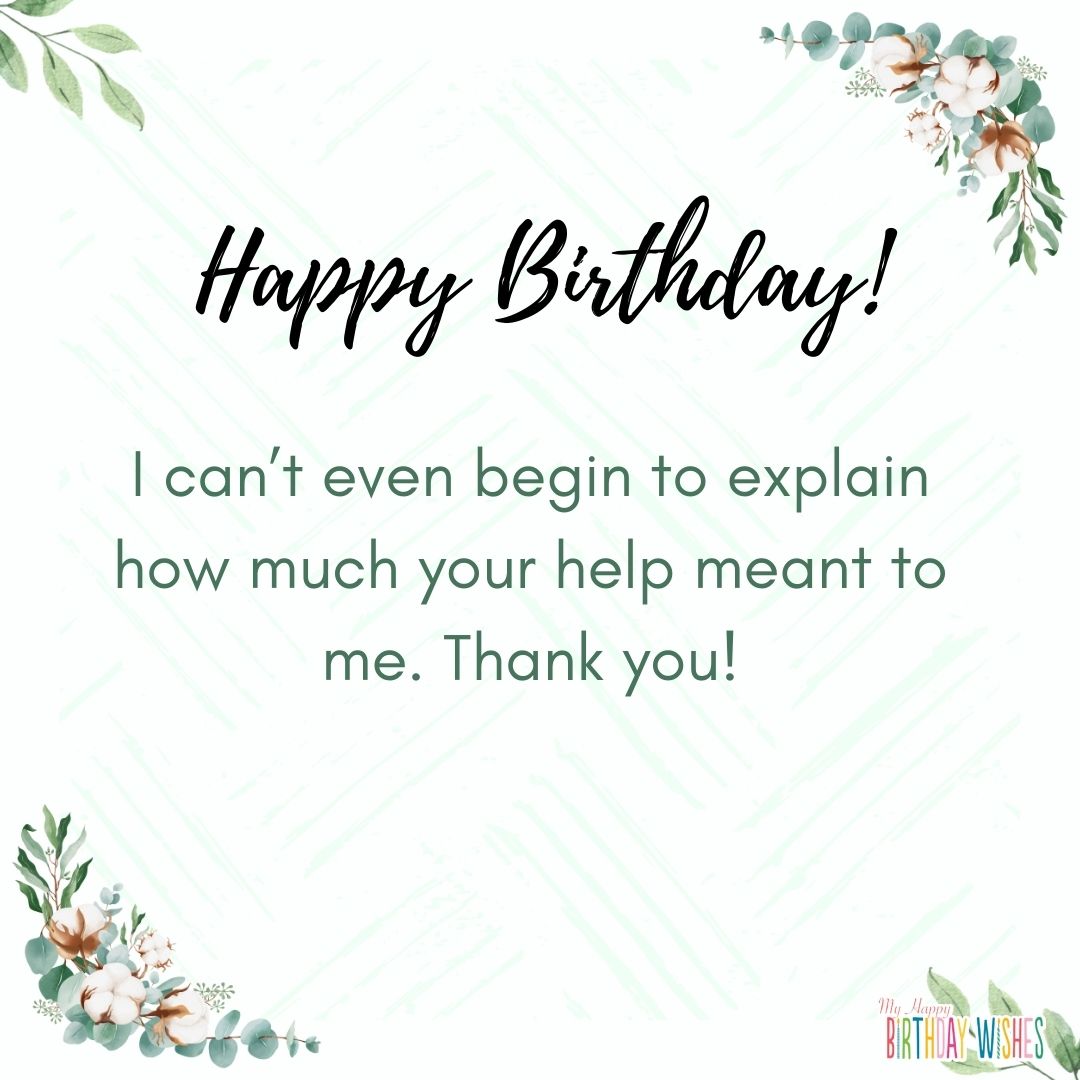 thank you card for someone about being grateful to have with cool design