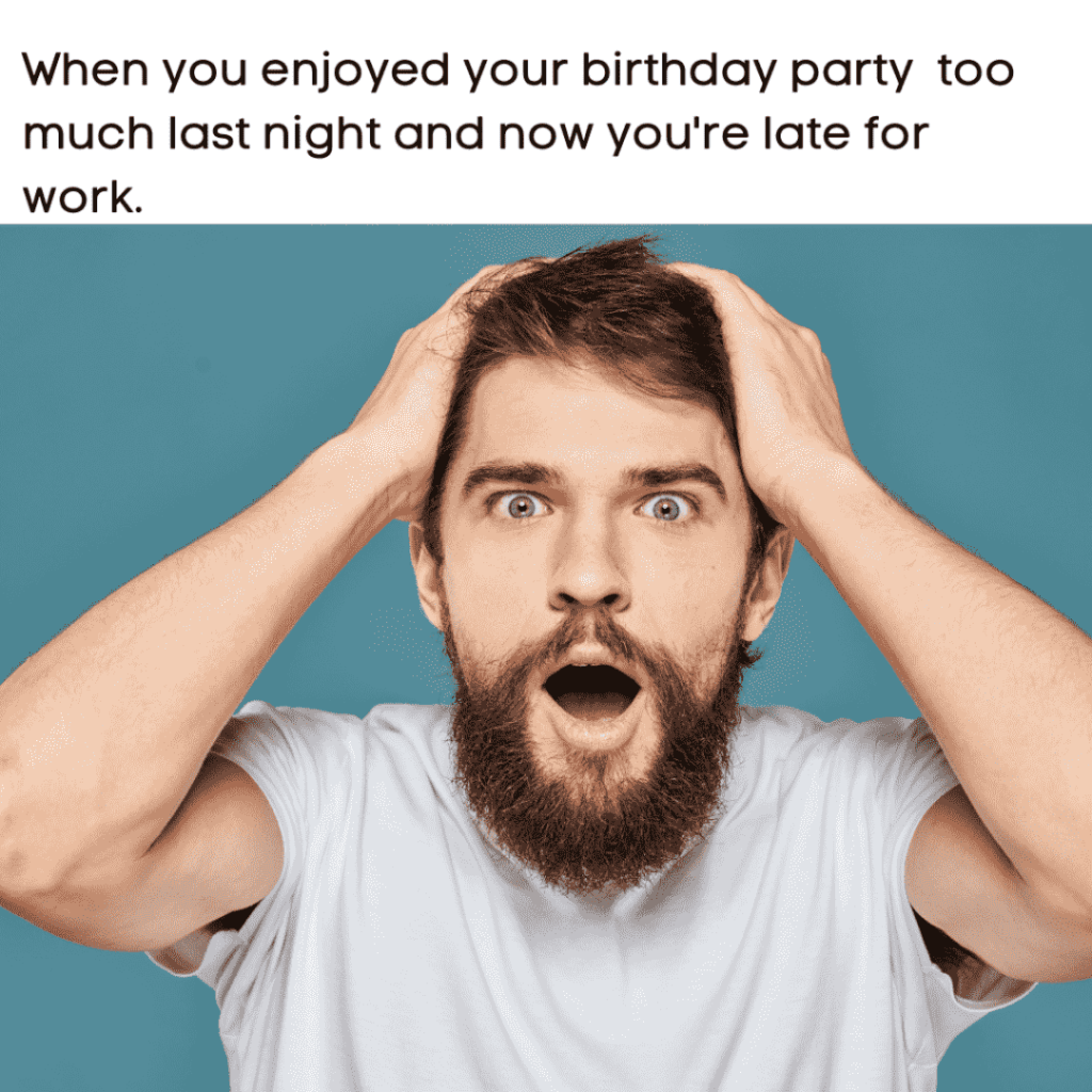 enjoying too much on birthday celebration meme