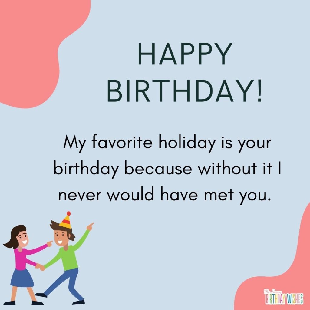 for favorite person birthday card with minimal and simple design