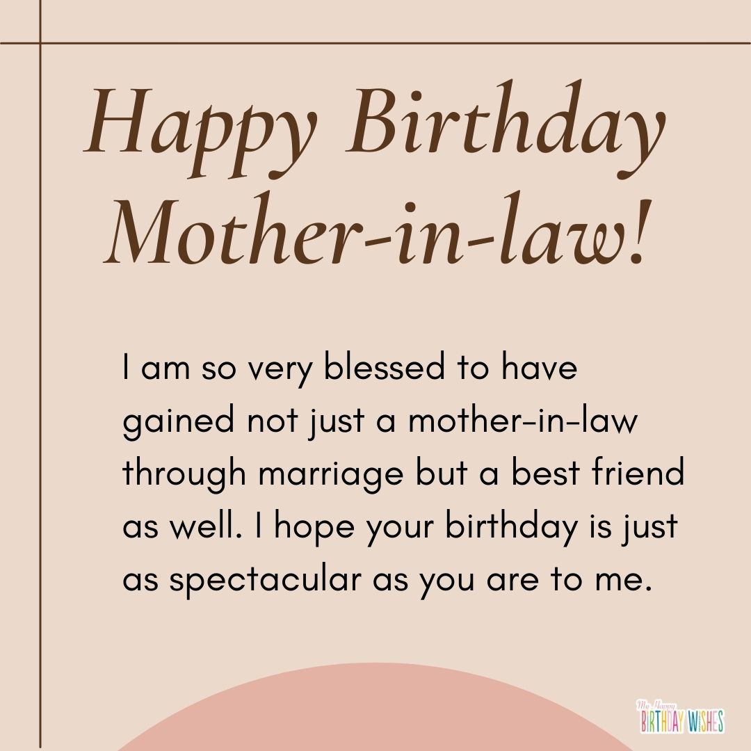 simple brown style birthday wishes and greetings for mother in law