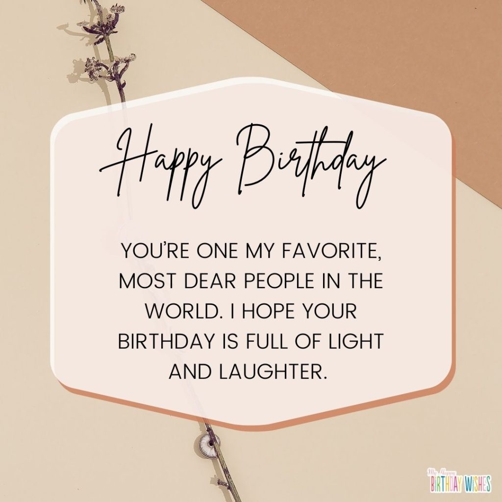 aesthetic and modern birthday card design for favorite person