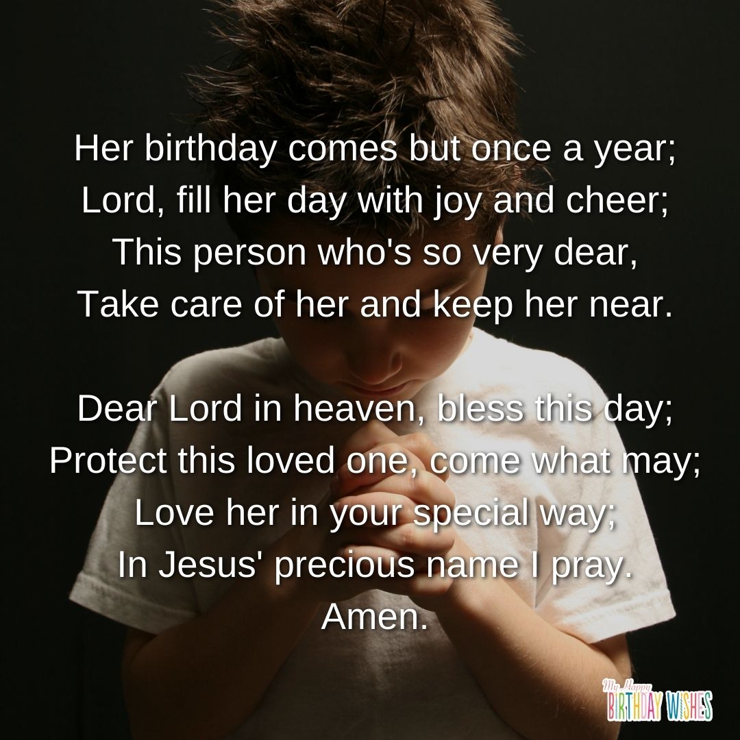 birthday card prayer poem