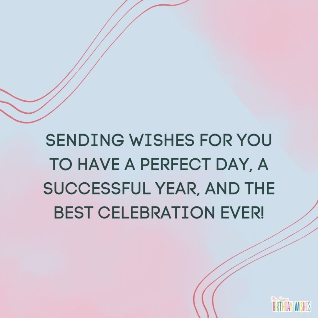 gradient blue and pink themed design about sending all best wishes
