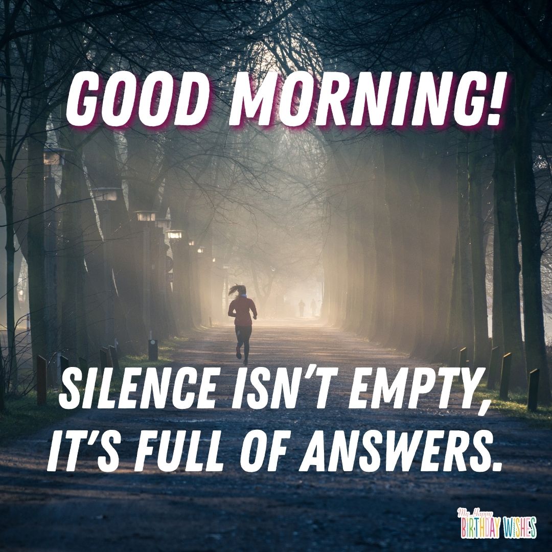 short morning quote with simple design