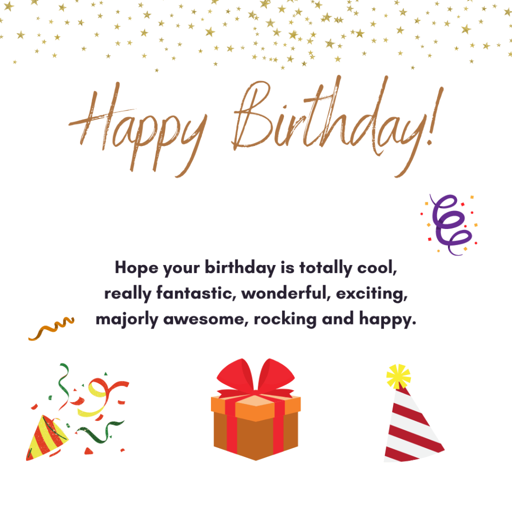 minimalist birthday design card with wishes
