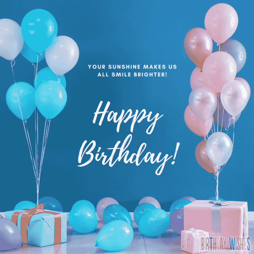 birthday card with text wishes