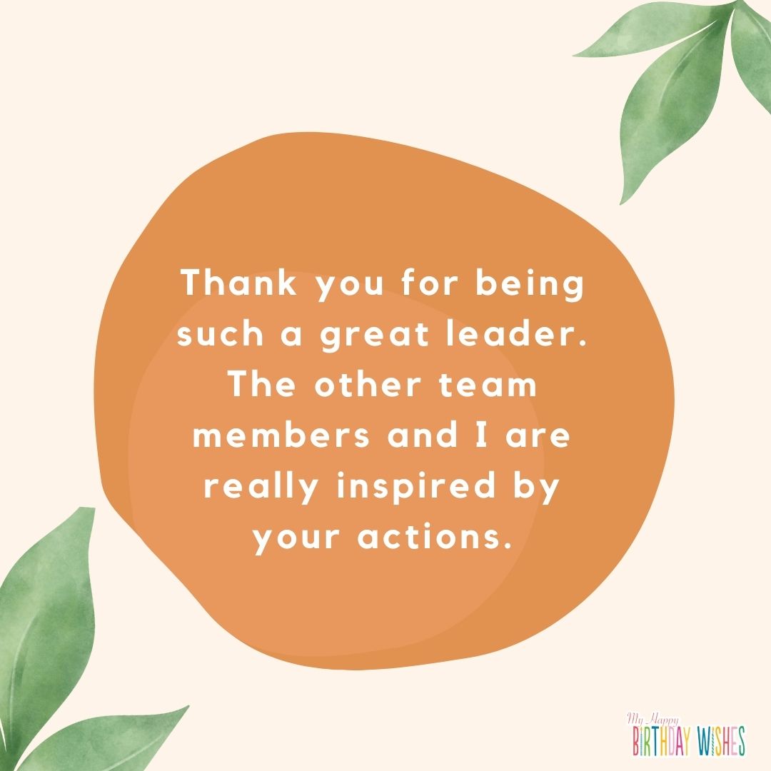 thank you card for leaders, boss, and workmates