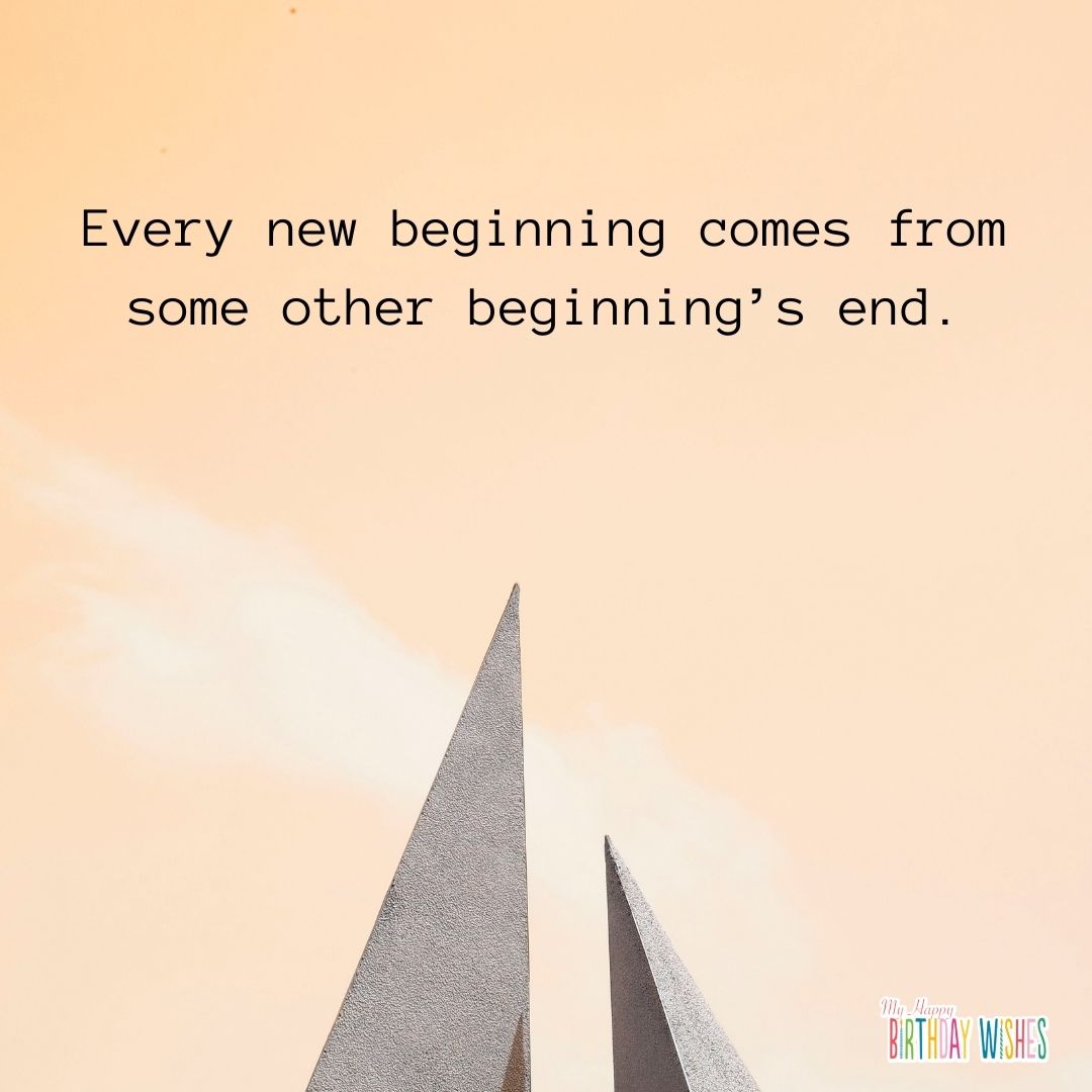 quotes about new beginning with aesthetic design