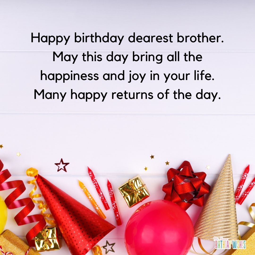 typography birthday greetings for brother with birthday designs