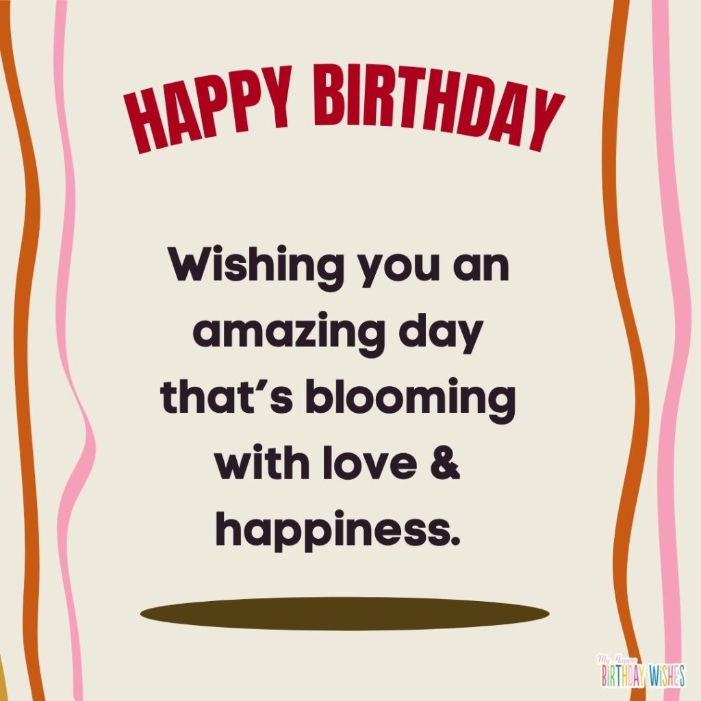 wishing someone for wonderful day on birthday birthday card with strips borders design